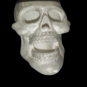 Skull Skeleton Candle Holder, Tea Light, Votive or LED Lamp Halloween etc